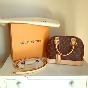 Louis Vuitton Alma BB Monogram EUC Box, Lock & Key